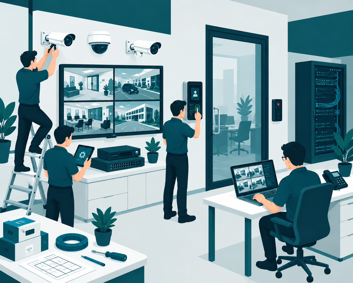 CCTV surveillance and biometric security solutions